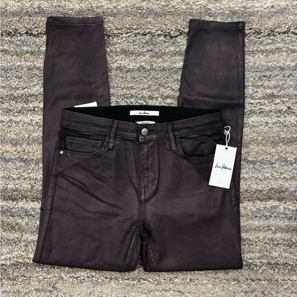 Sam Edelman The Kitten Mid Rise Skinny Ankle Deep Plum Jeans Sz 8/29 NWT - - Picture 4 of 13